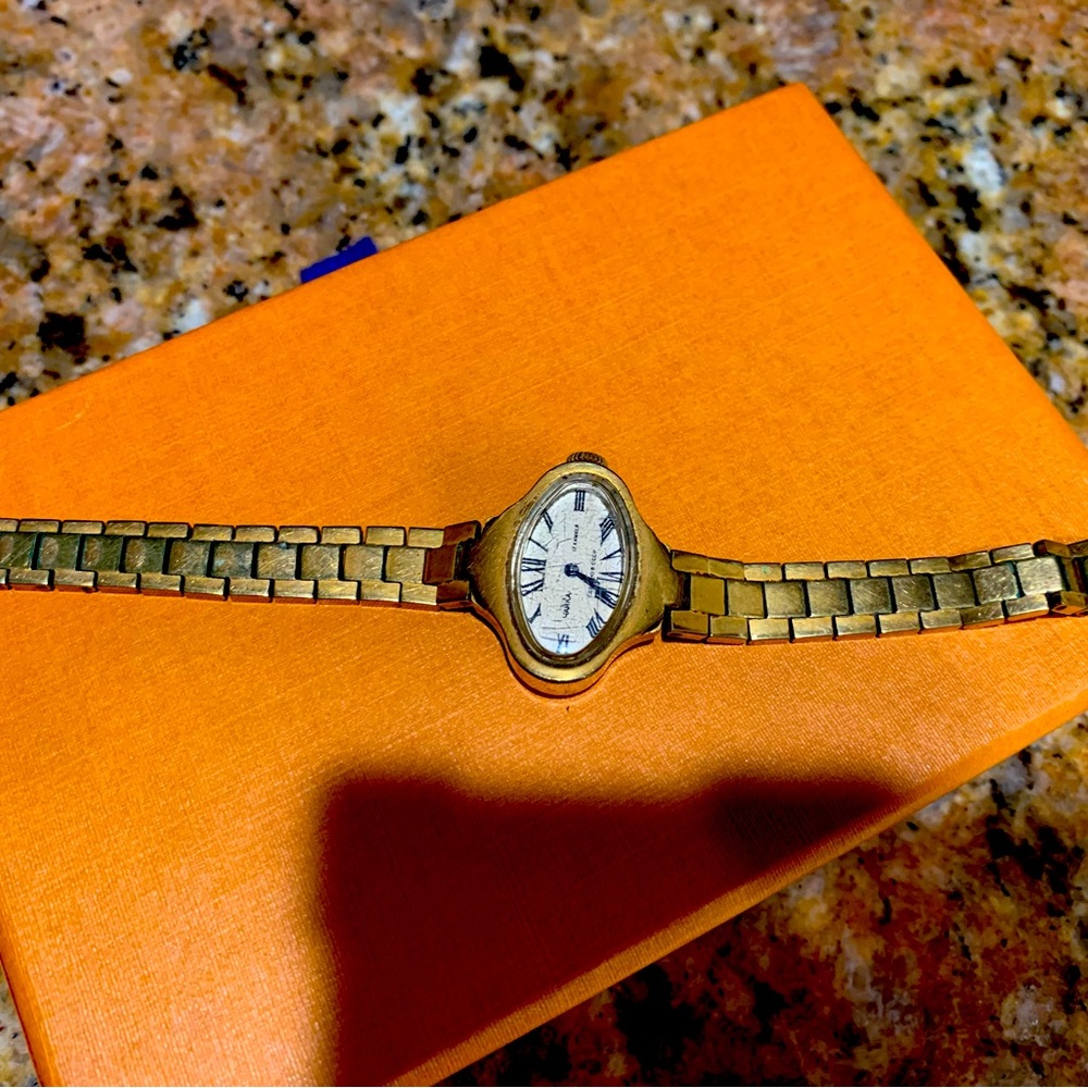 Antique vintage golden Eastern European women’s elegant watch . Collectible!